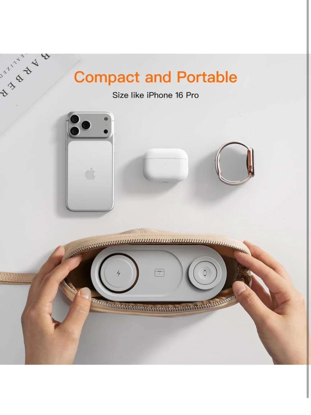 3-in-1 Wireless Charging Station for apple mag-safe charger stand